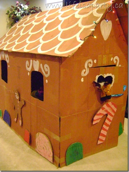 cardboard Gingerbread play house