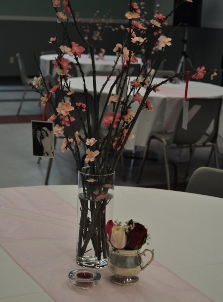 cherry blossom party centre piece