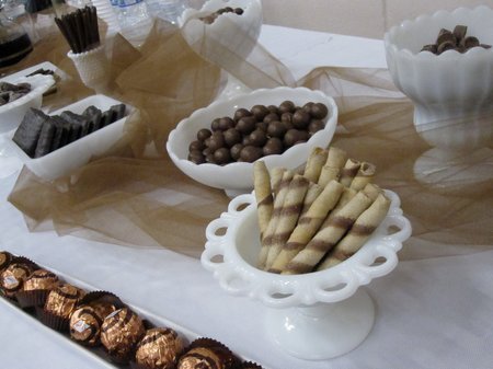chocolate themed dessert table