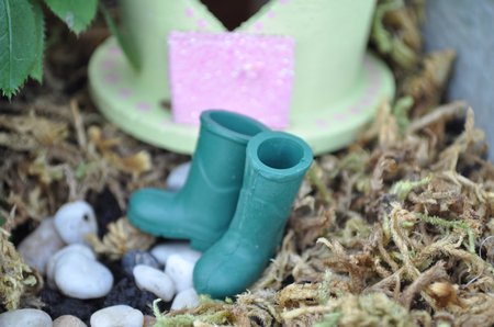 fairy garden miniature rubber boots