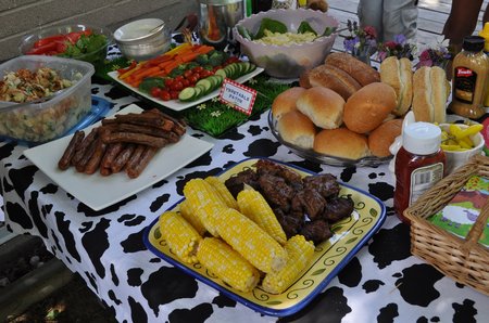 Farm Themed Birthday Party Food lunch buffet
