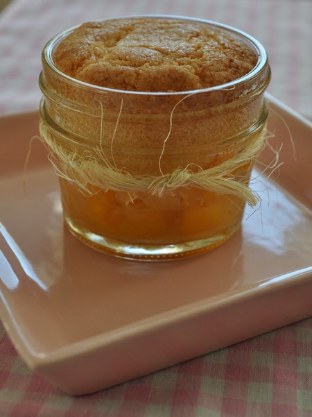 Mini Peach Cobbler in a Mason Jar: Easy and delicious recipe for individual peach cobblers in a mason jar made with fresh peaches. 