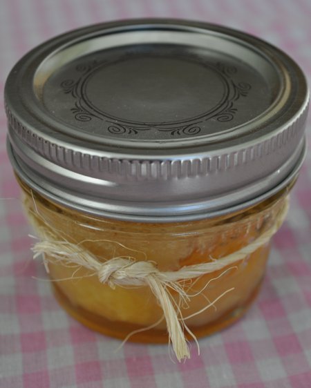 Peach Cobbler in a Mason Jar