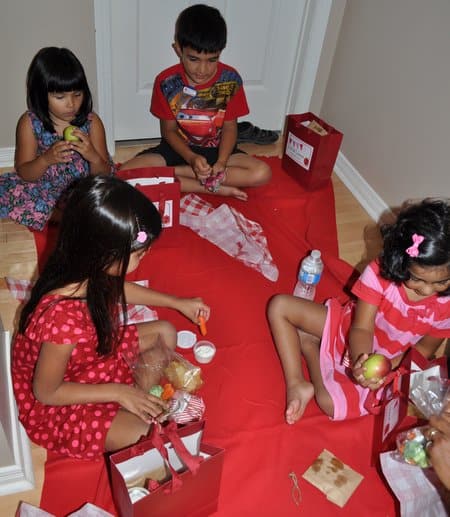 indoor picnic lunch