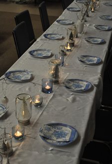 Christmas Women's Ministry table