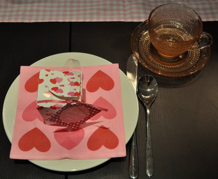 Valentine's Day Tea Party place setting
