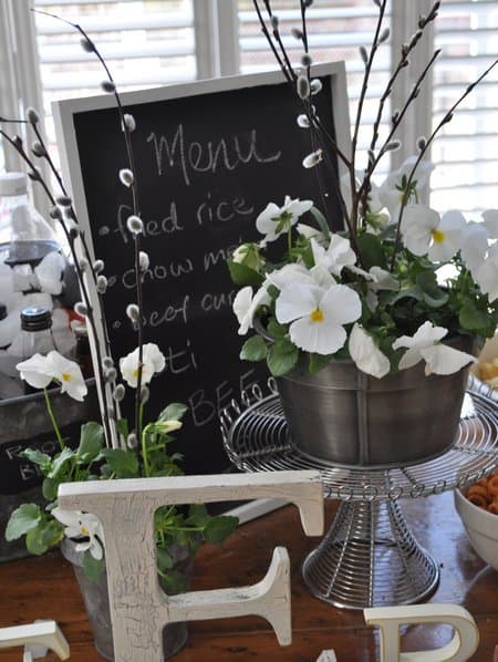 spring flower centrepiece