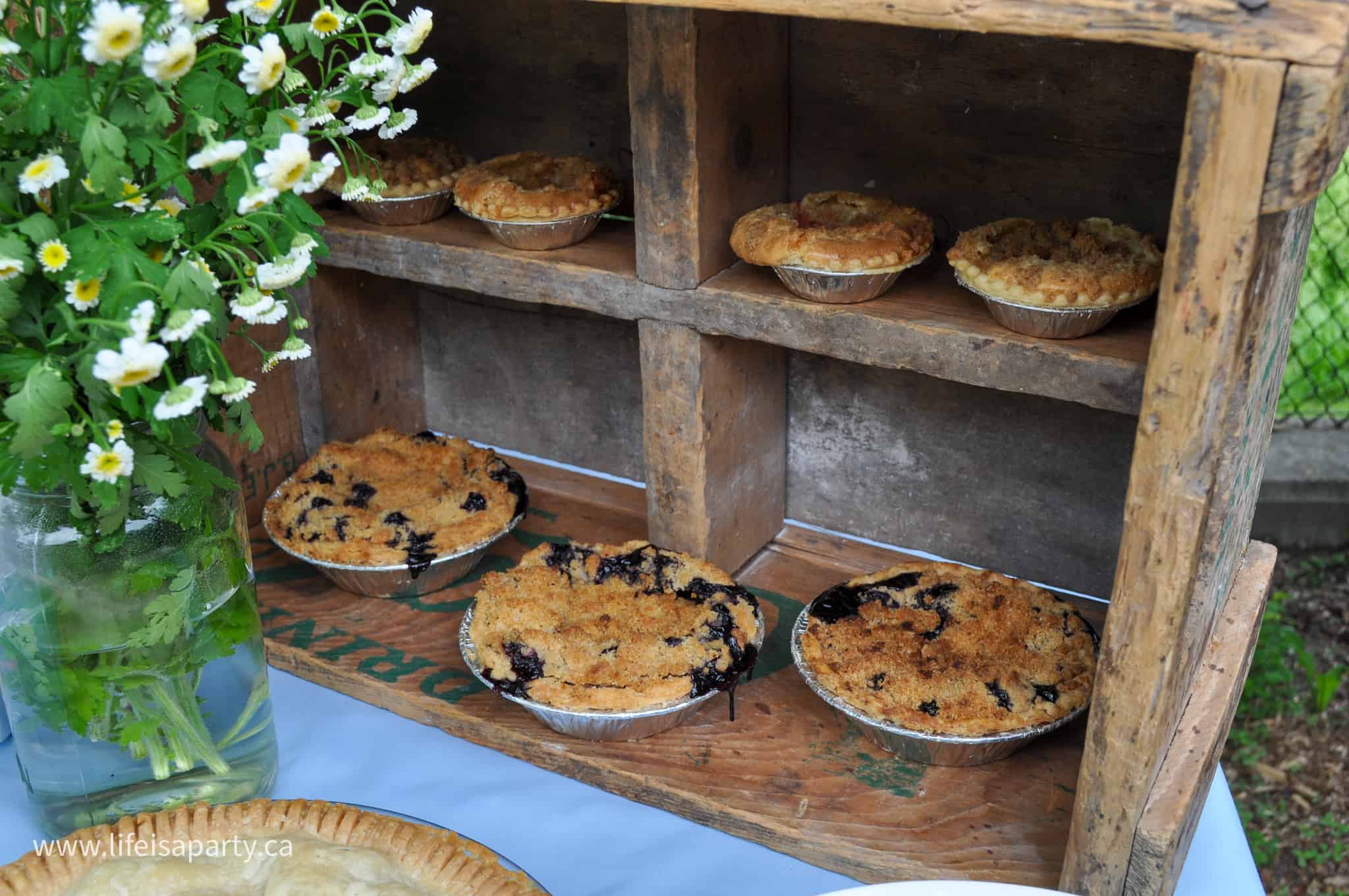 how to set up a pie stand