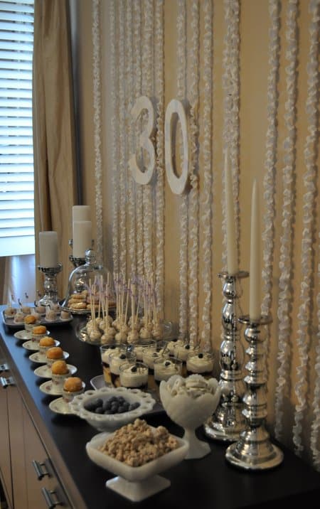 purple dessert table