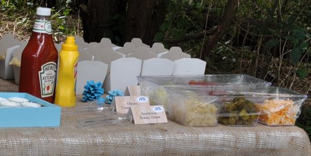 camping themed birthday party buffet
