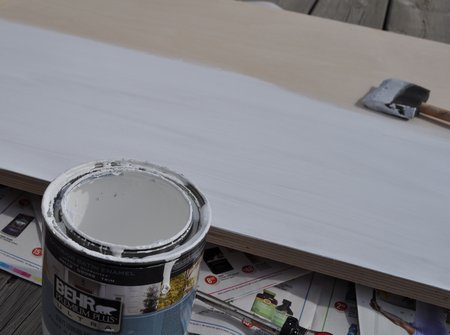 painting a plywood background