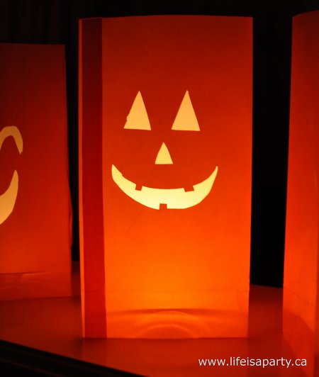 Halloween paper bag lanterns
