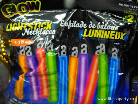 Halloween candy alternative glow sticks