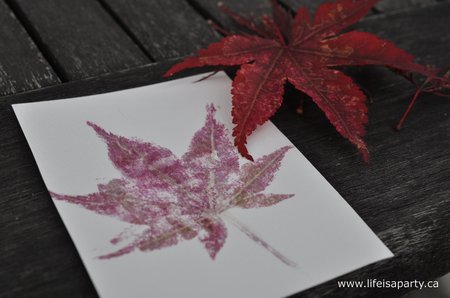 hammered leaf print