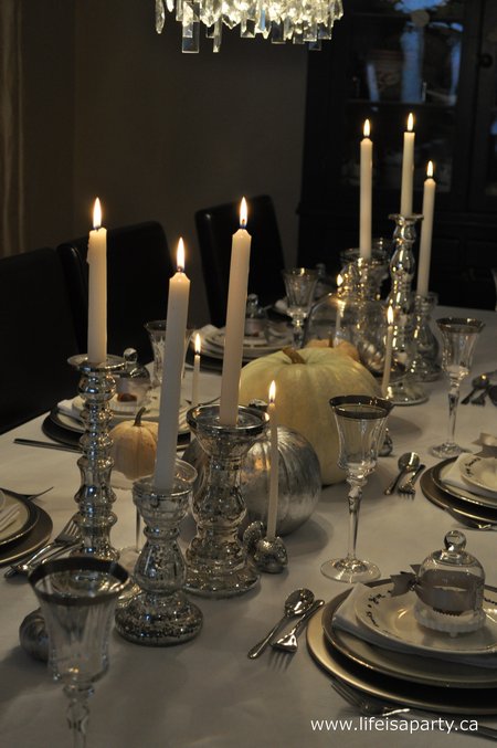 Silver Thanksgiving Table