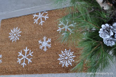 DIY Christmas door mat