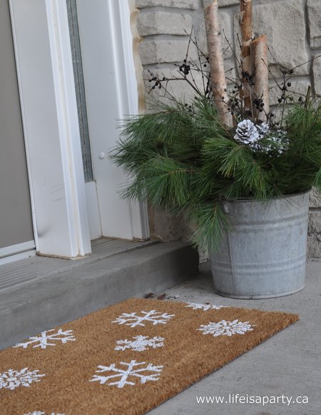 DIY Christmas doormat