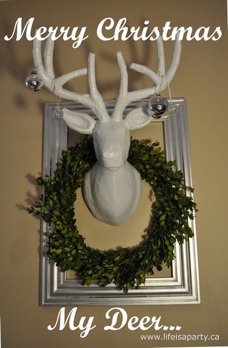 Christmas deer head