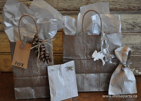 wood grain wrapping paper tutorial