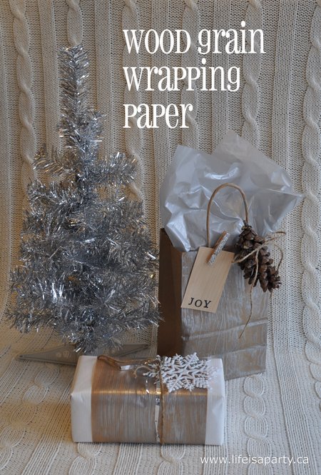wood grain wrapping paper tutorial