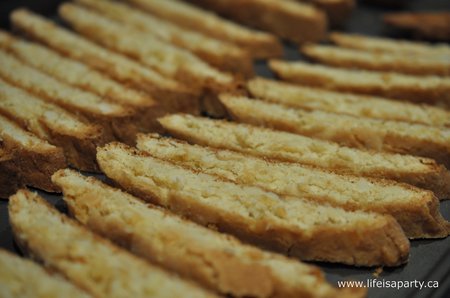 biscotti ready for it's second bake