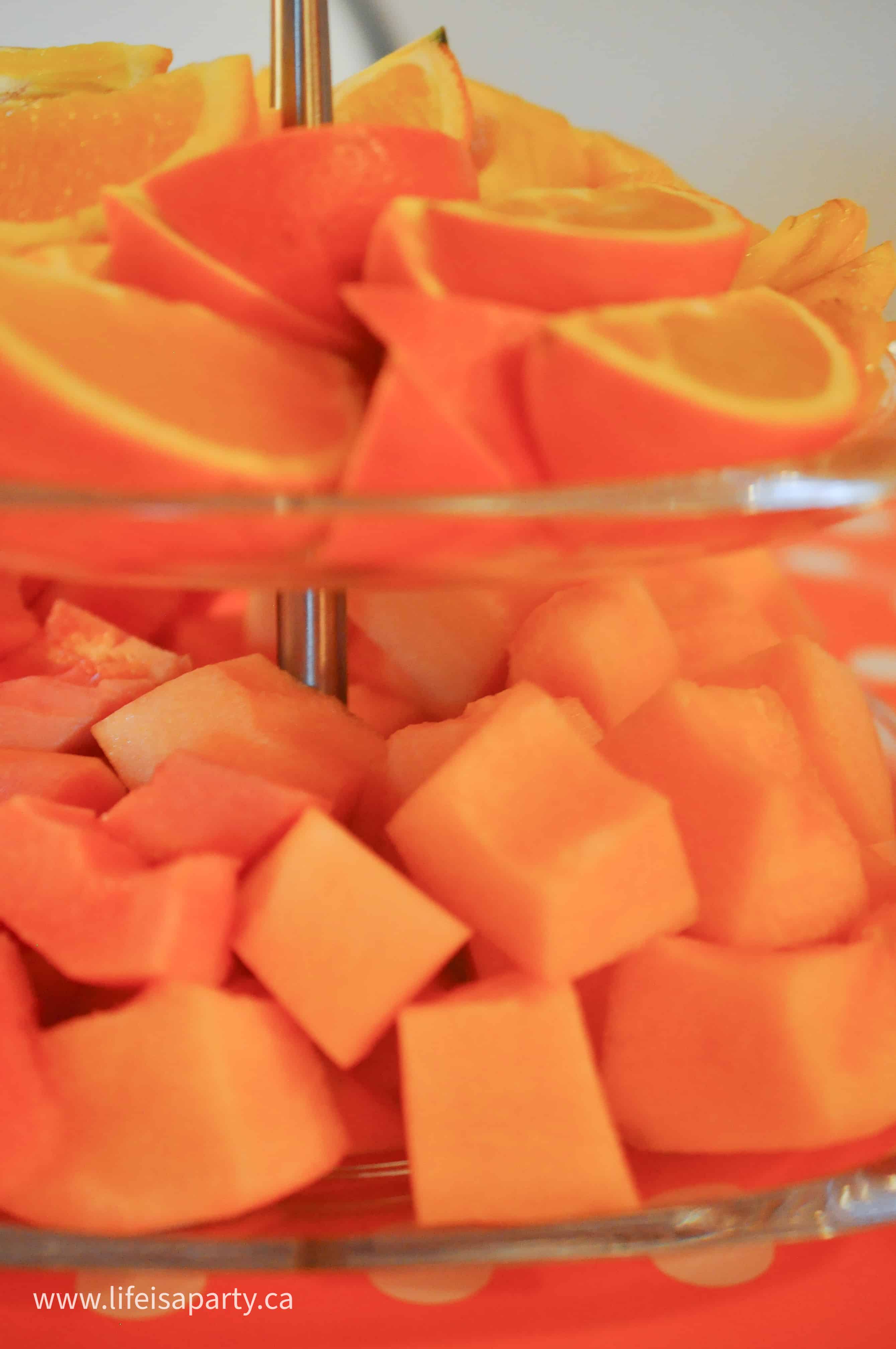 orange fruit tray