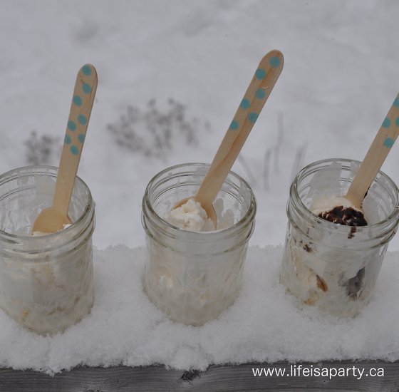 how to make ice cream out of snow