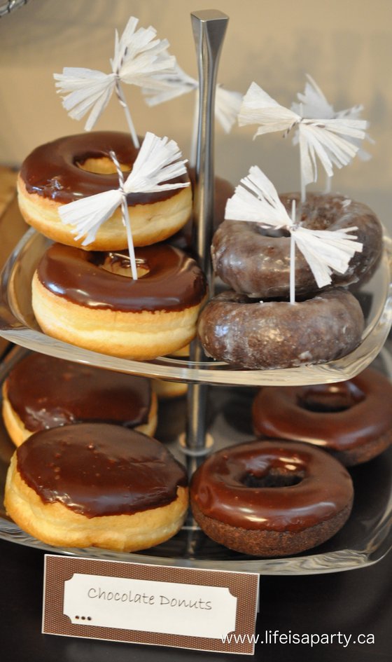 Chocolate Dessert Table donuts