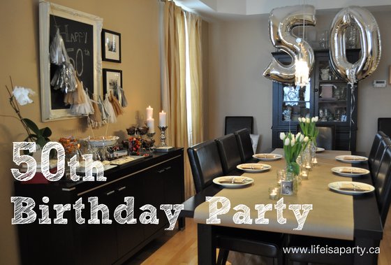 50th birthday party Idas for husband