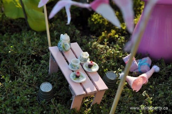 birthday tea party fairy garden diy furniture table