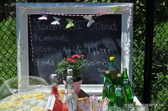 Lemonade bar buffet