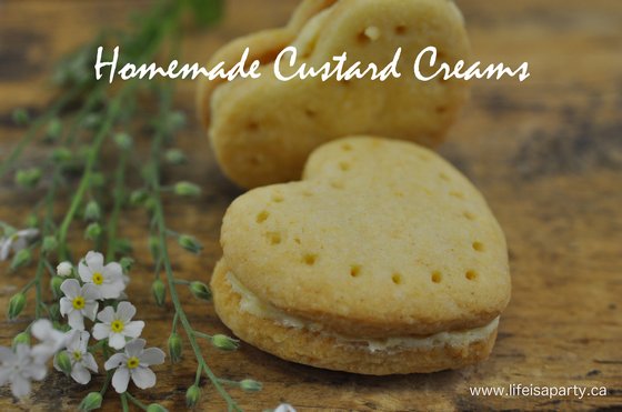 Homemade Custard Creams:  these British classics are even better when they're homemade.  The most perfect accompliment to a cup of tea.