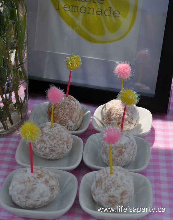 Pink and Yellow Lemonade Party dessert table