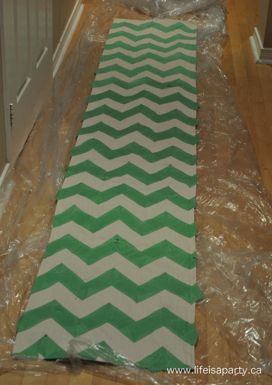 how to make a chevron table runner