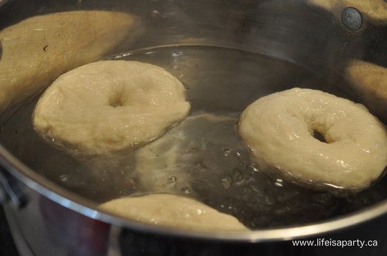 pre boiling homemade bagels