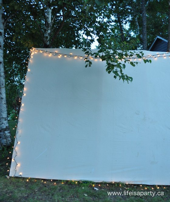 how to make an Outdoor Movie screen