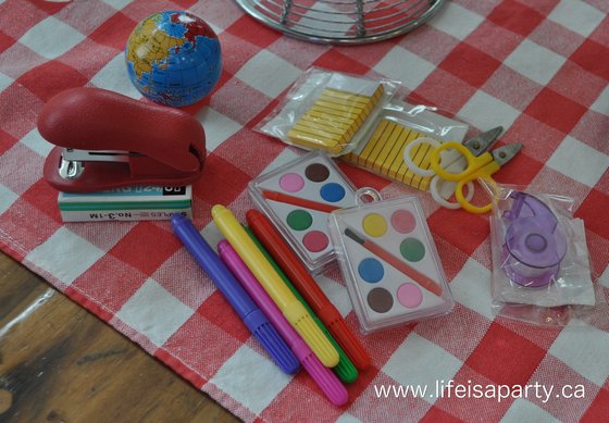 miniature toy school supplies