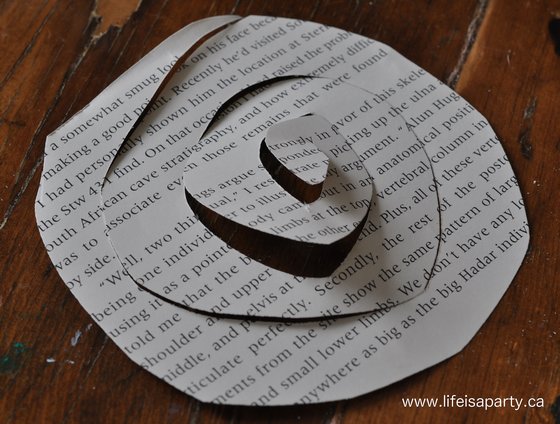 how to make a book page flower