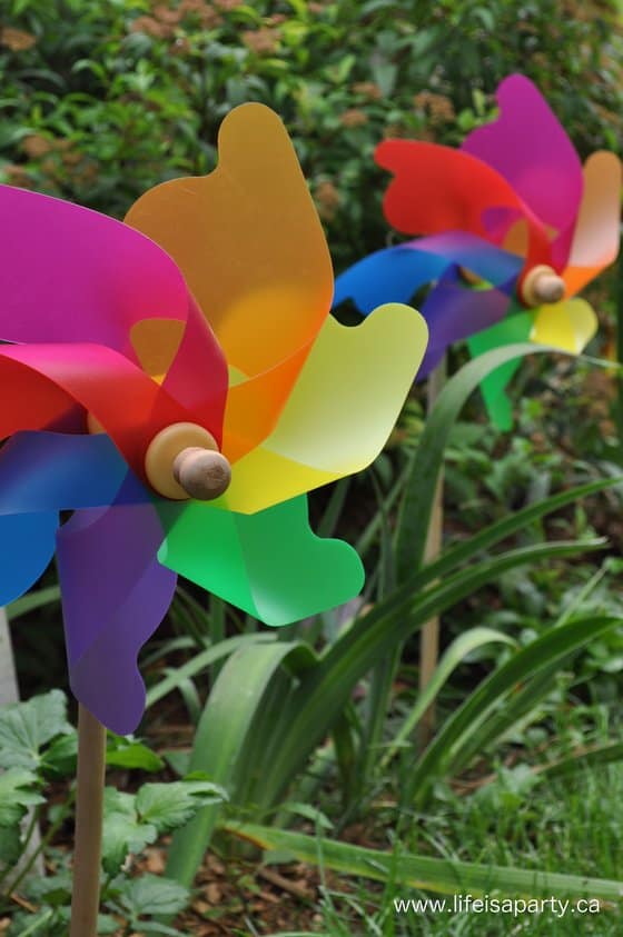 Rainbow pinwheels