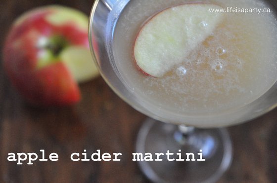 Apple Cider Martini: The perfect fall cocktail, a caramel apple in a glass, but better. Use caramel vodka, or make your own.