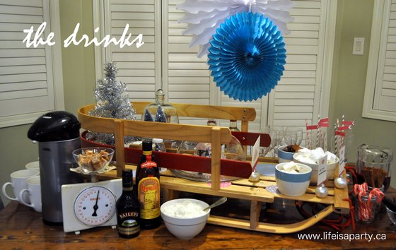 Christmas party drink station