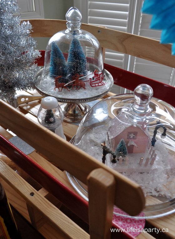Christmas waterless snow globes