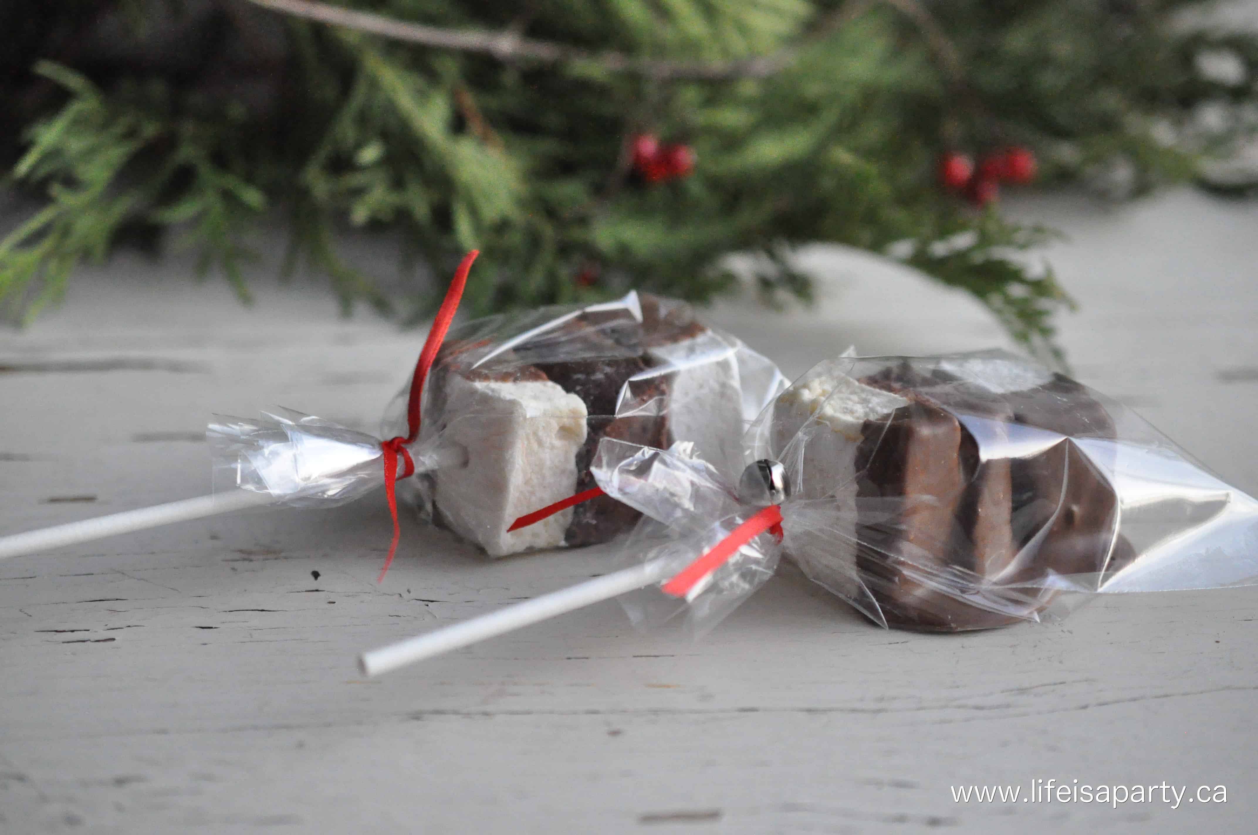 DIY Chocolate Marshmallows lollipops
