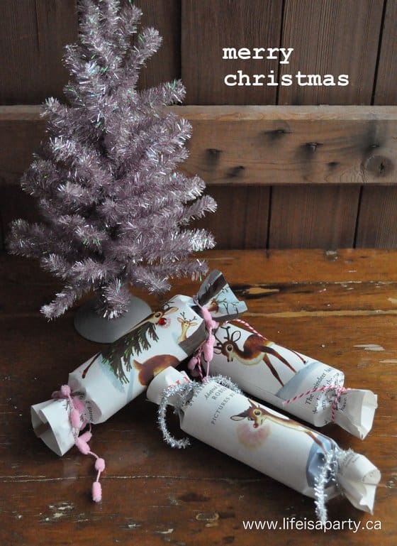 vintage inspired Christmas crackers