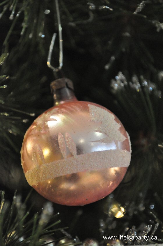 vintage Christmas ornament pink