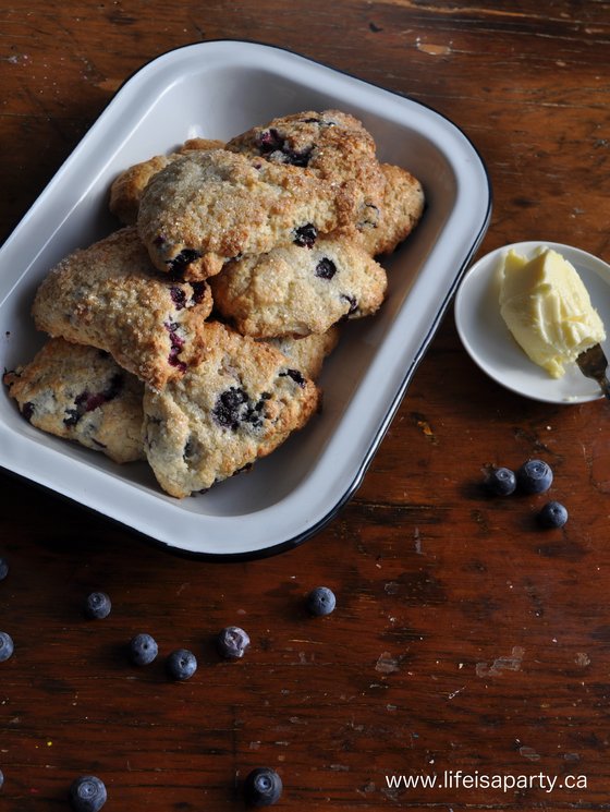 Blueberry Scones recipe with fresh blueberries
