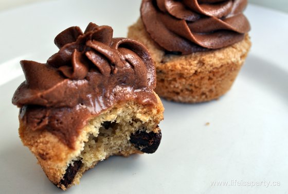 chocolate chip cookie cupcakes 2