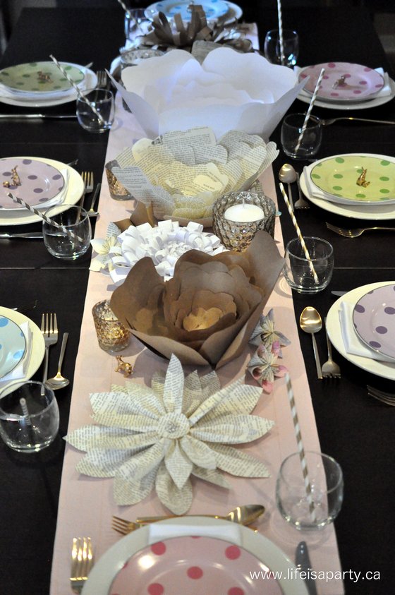 Gold and Pastel Easter Tablescape