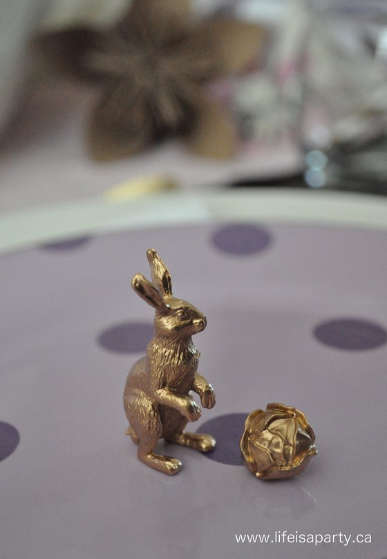 DIY gold bunnies