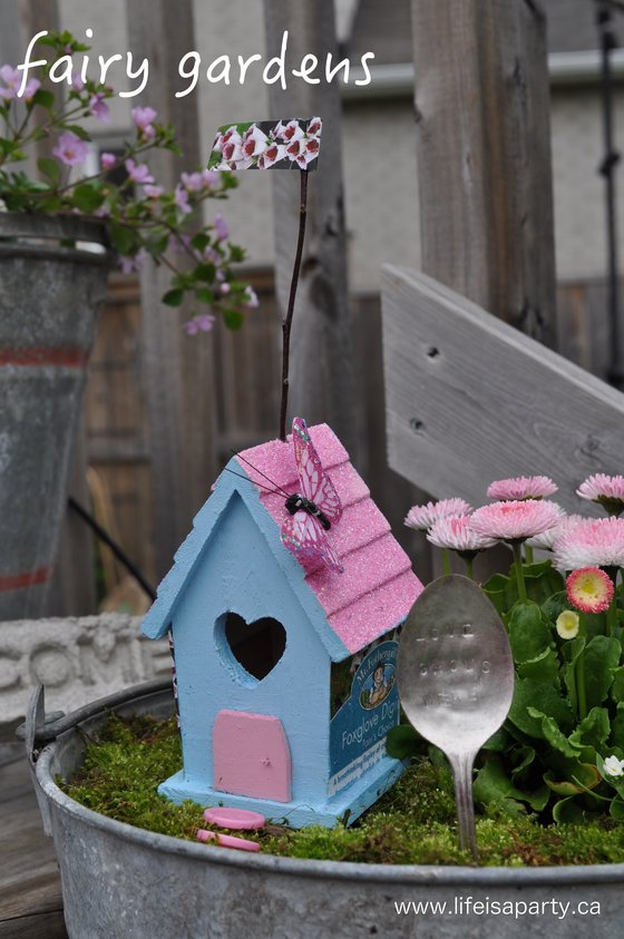 How To Make A Fairy Garden: which plants to use, how to make a fairy garden house, DIY fairy arbour, mailbox and DIY fairy accessories and decor.